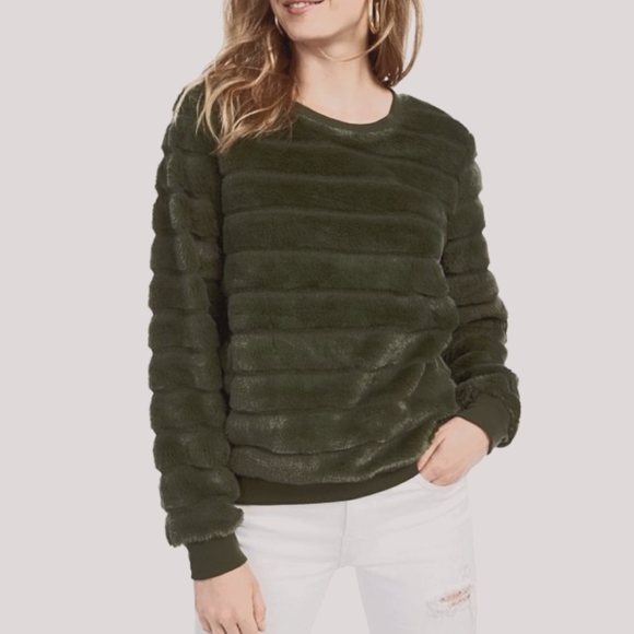 Burgundy faux fur sweater - Picture 7 of 7